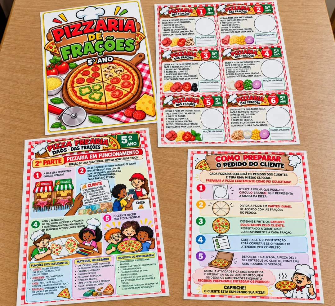 🍕  KI COMPLETO PIZZARIA DAS FRAÇÕES – 4º 5º 6º 7º Ano 🍕🍕 💰14,99 TRANSFORME O ESTUDO DAS FRAÇÕES EM UMA EXPERIÊNCIA L — imagem 3