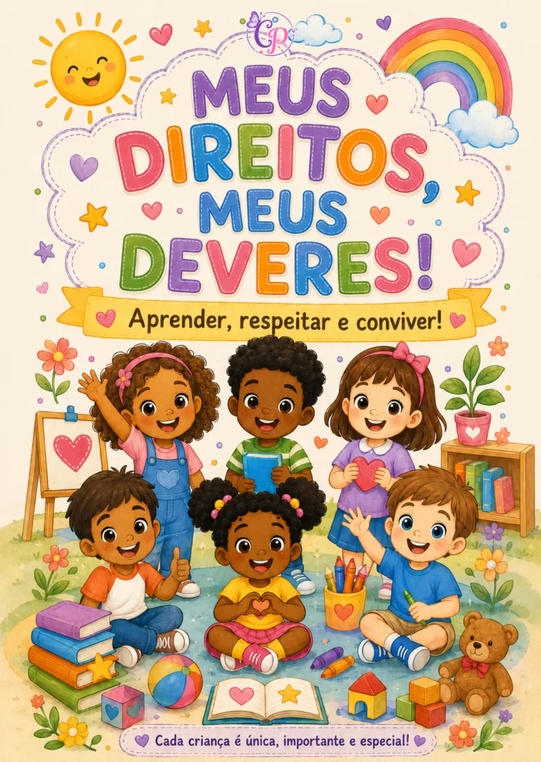 🤩 KIT 3 PAINÉIS DIA DAS CRIANÇAS - COLEÇÃO MEUS DIREITOS MEUS DEVERES — imagem 2