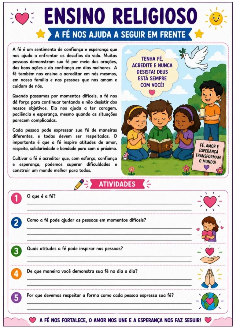 KIT 6 ATIVIDADES DE ENSINO RELIGIOSO.  — imagem 3