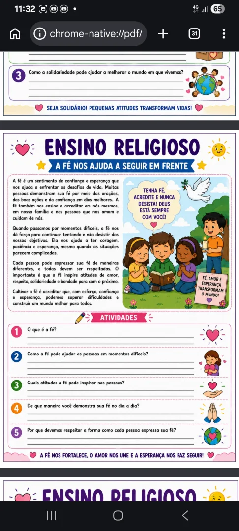 KIT 6 ATIVIDADES DE ENSINO RELIGIOSO.  — imagem 5