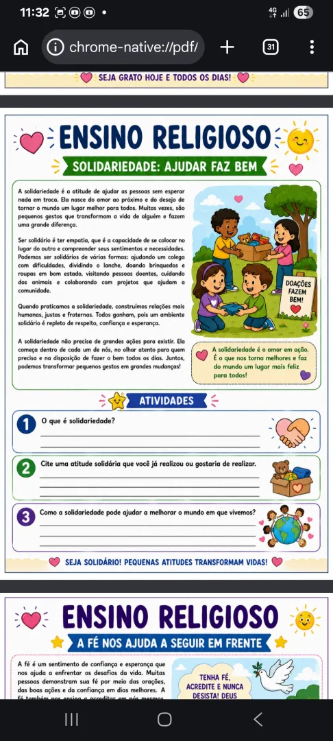 KIT 6 ATIVIDADES DE ENSINO RELIGIOSO.  — imagem 6