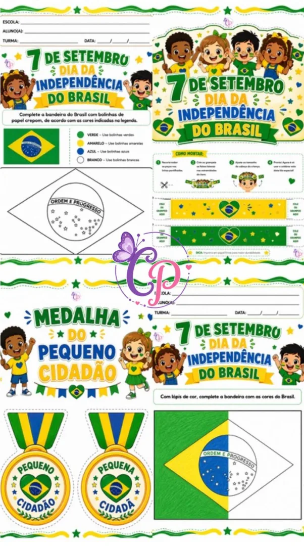 KIT 7 DE SETEMBRO ATIVIDADES + ORNAMENTOS - EDUCAÇÃO INFANTIL — imagem 2