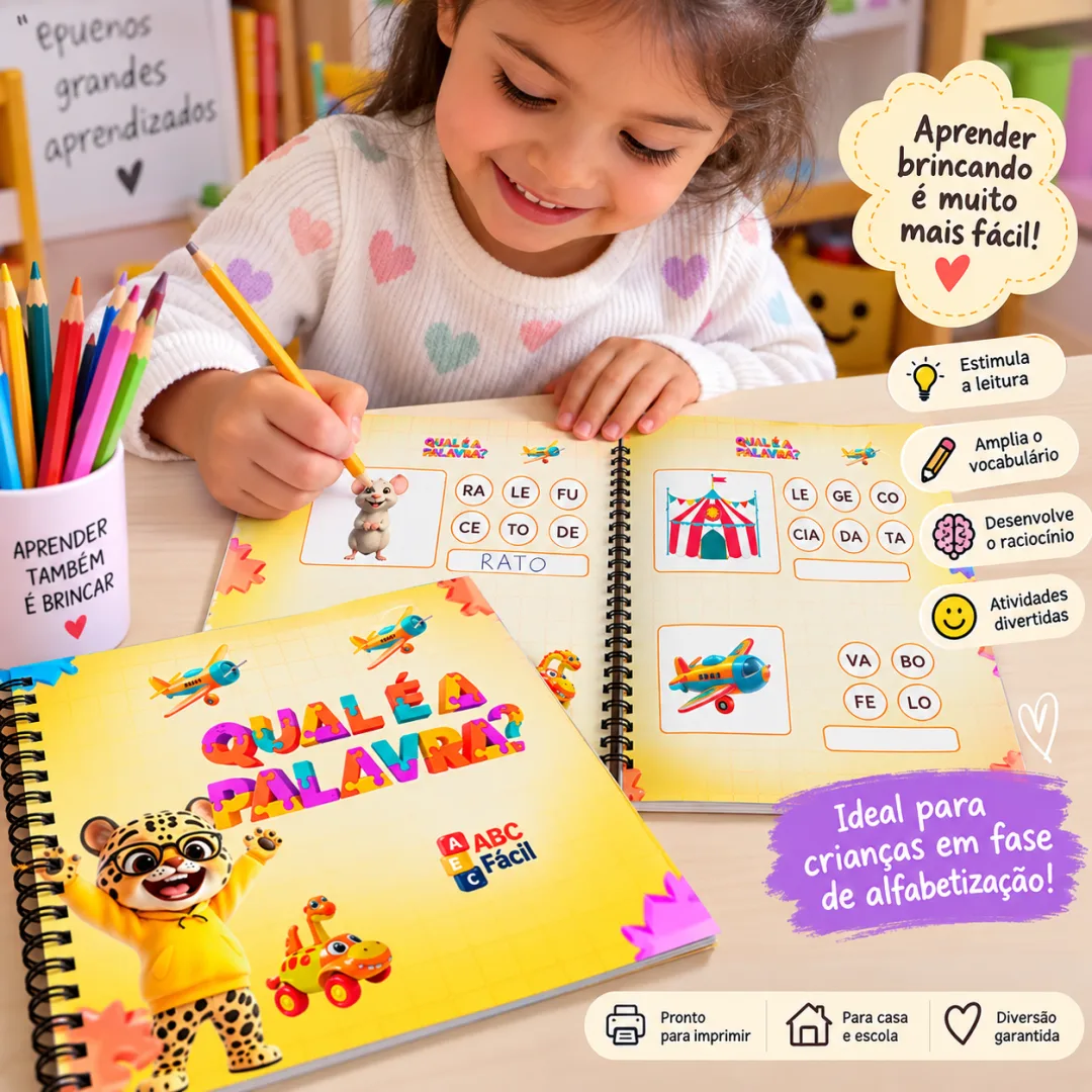 Kit ABC Infantil – Cadernos de Alfabetização para Professores e Crianças de 4 a 8 Anos Atividades para Imprimir — imagem 2