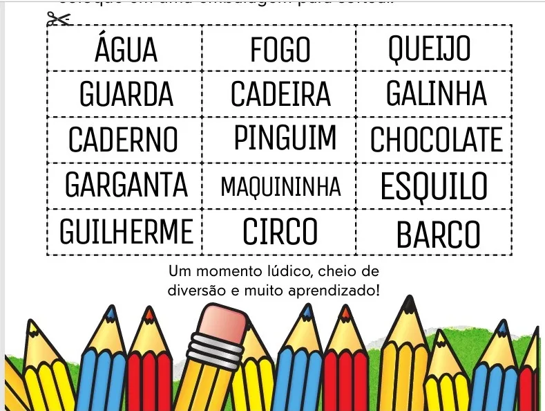 Kit Alfabetização - BINGO DAS PALAVRAS em PDF e PNG — imagem 2