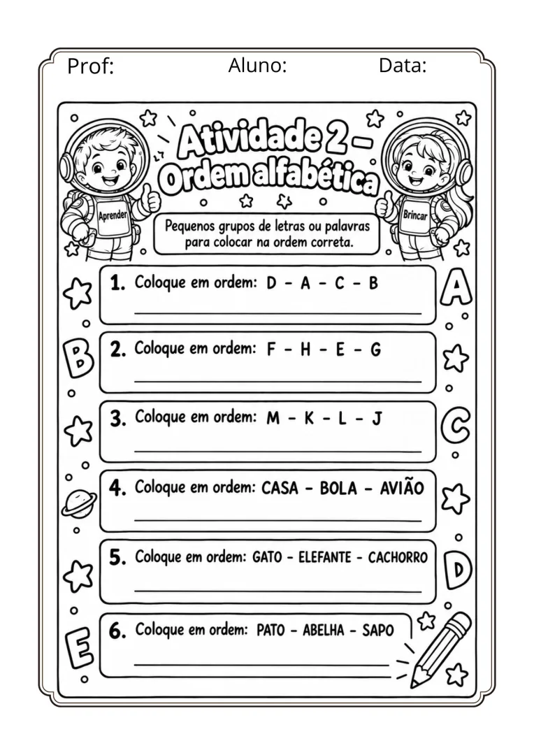 Alfabeto Divertido: Atividades para Educação Infantil e 1º Ano em PDF — imagem 3