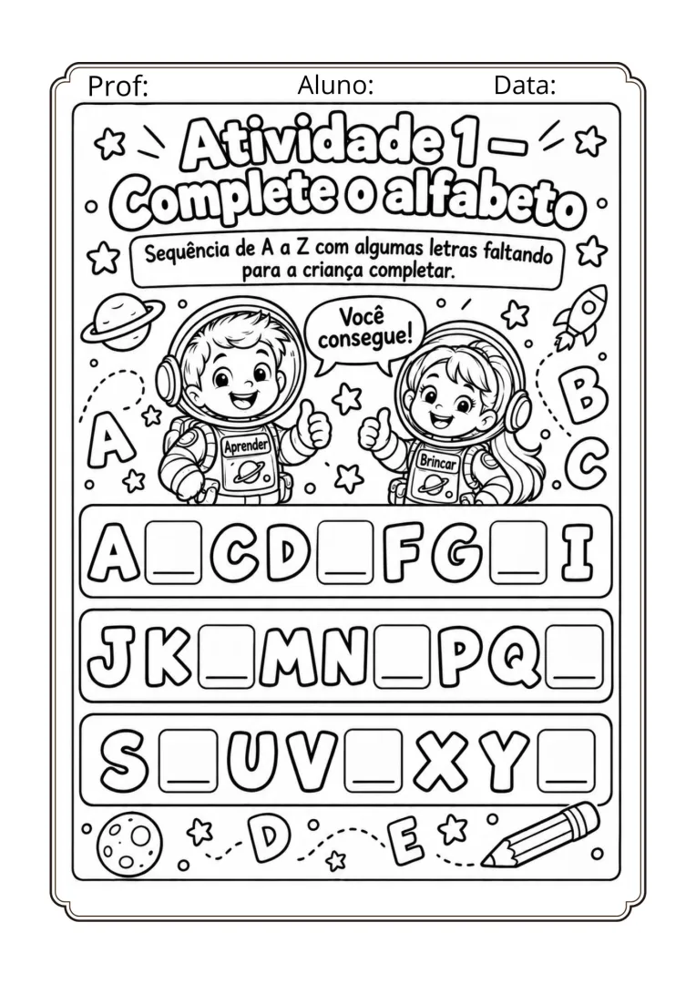 Alfabeto Divertido: Atividades para Educação Infantil e 1º Ano em PDF — imagem 2