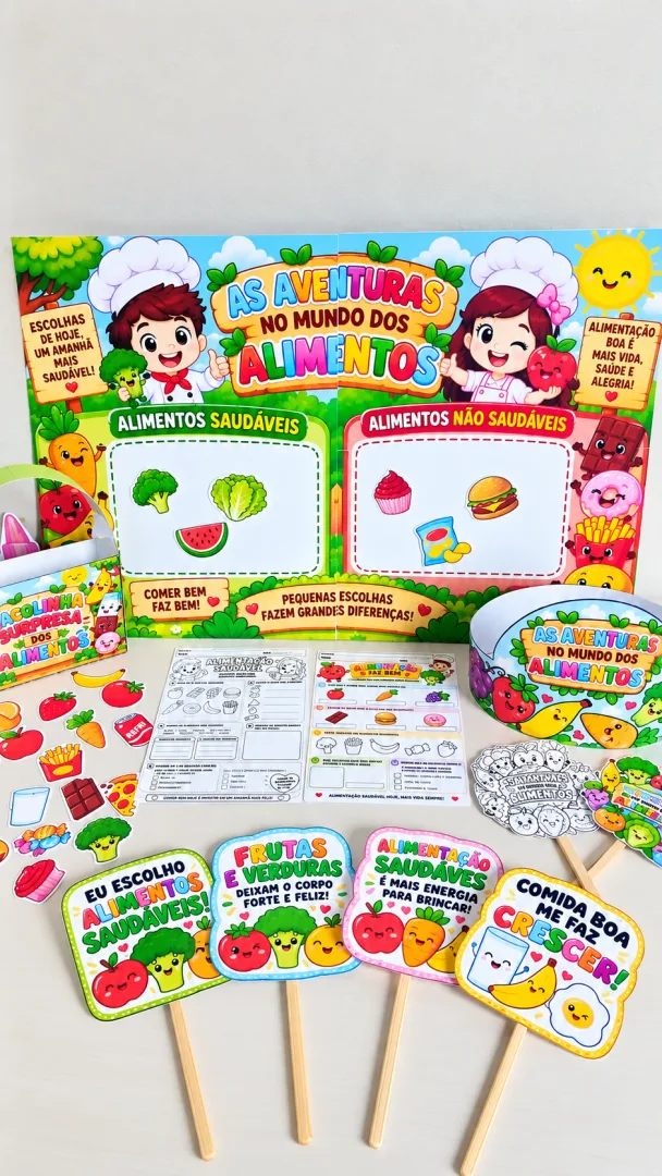 KIT ALIMENTAÇÃO SAUDÁVEL – DIA MUNDIAL DA ALIMENTAÇÃO 🍎🥦 — imagem 5