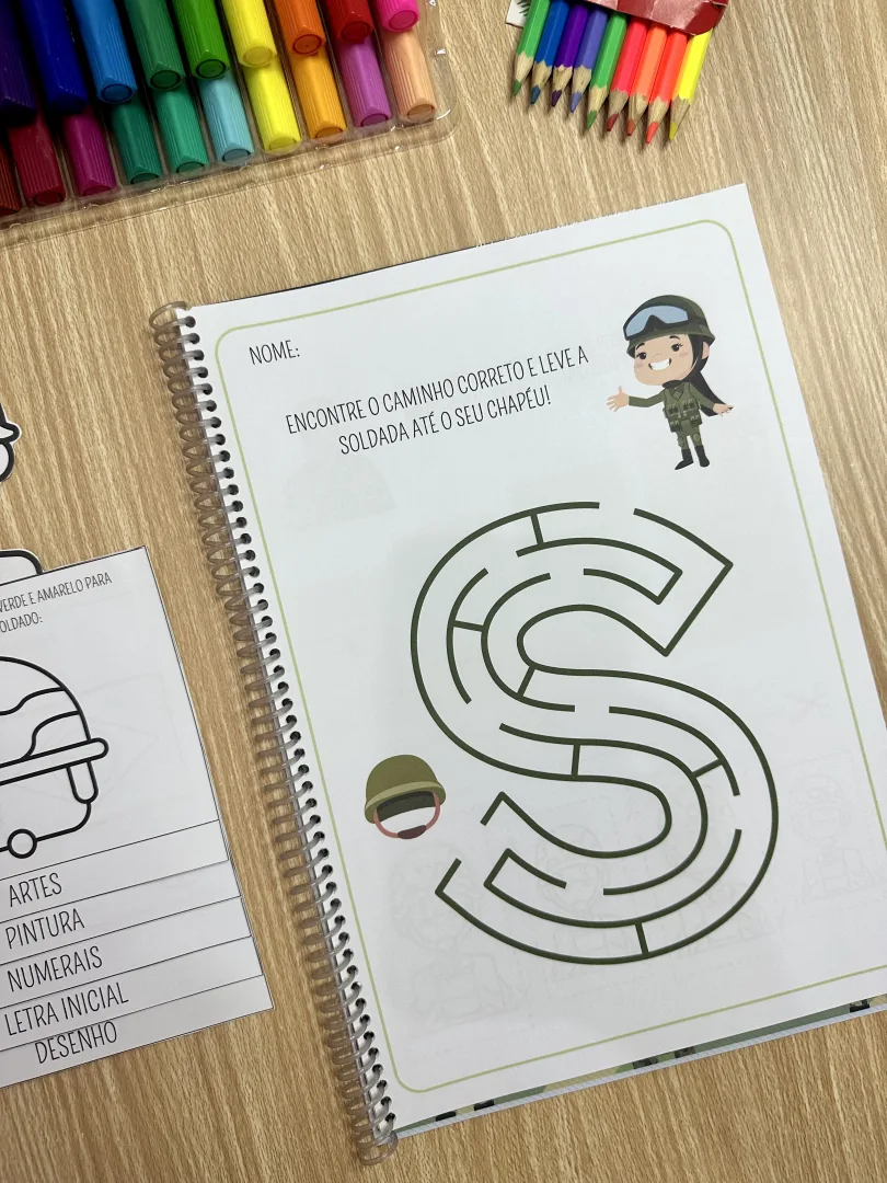 Kit Apostila de atividades + Flipbook - Dia do Soldado — imagem 3