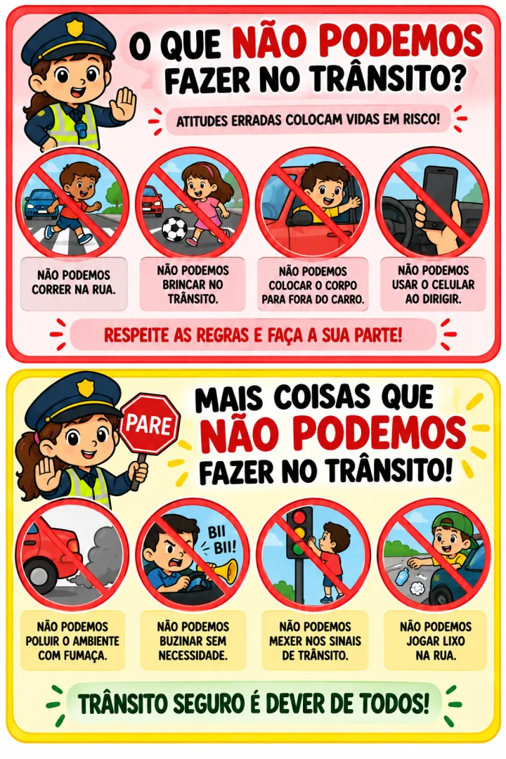 Kit Aprendendo no Trânsito — Atividades, Cards e Recorte e Monte em PDF — imagem 4