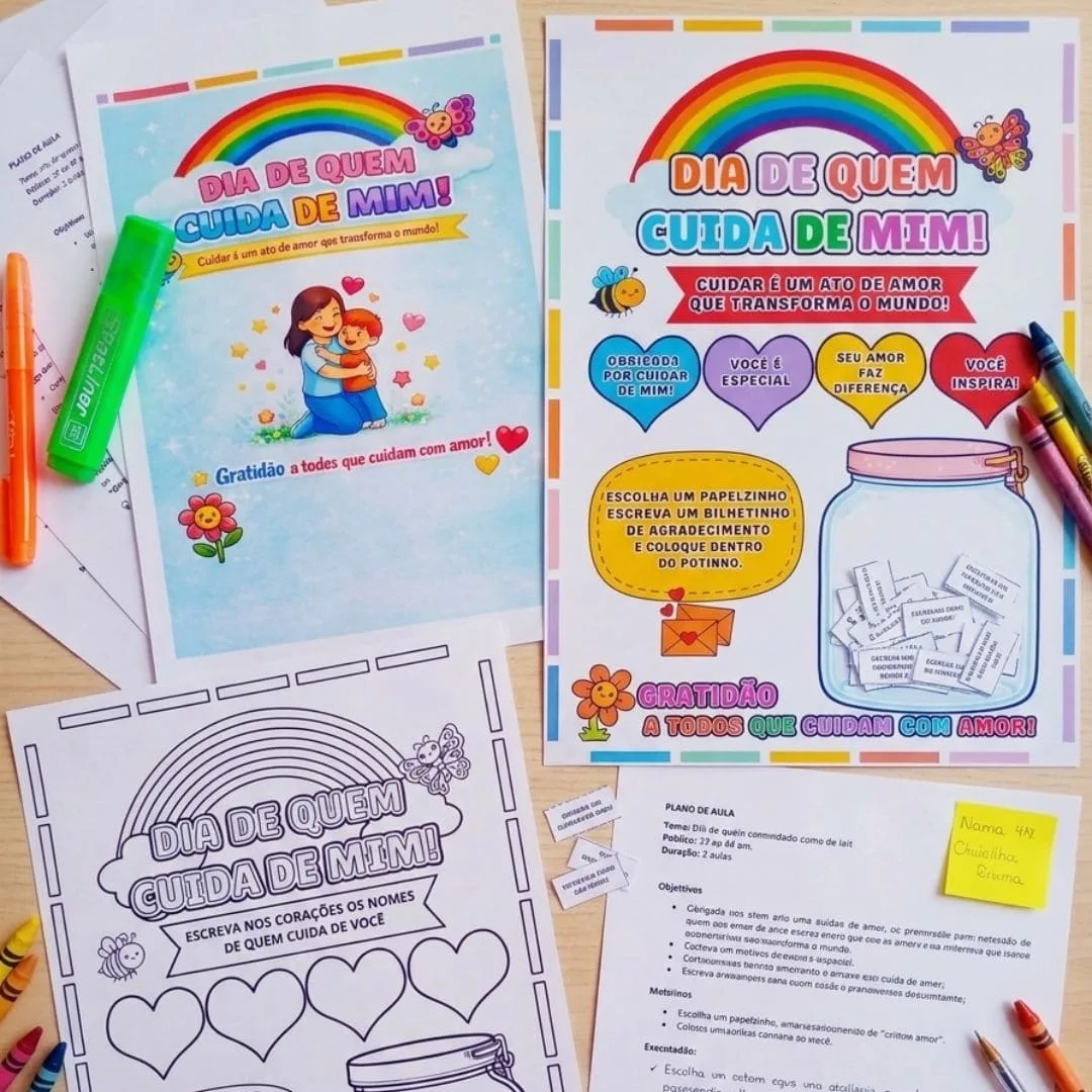 KIT ATIVIDADES DIA DAS MÃES E QUEM CUIDA DE MIM: PAINEL E PLANO DE AULA (PDF) — imagem 3