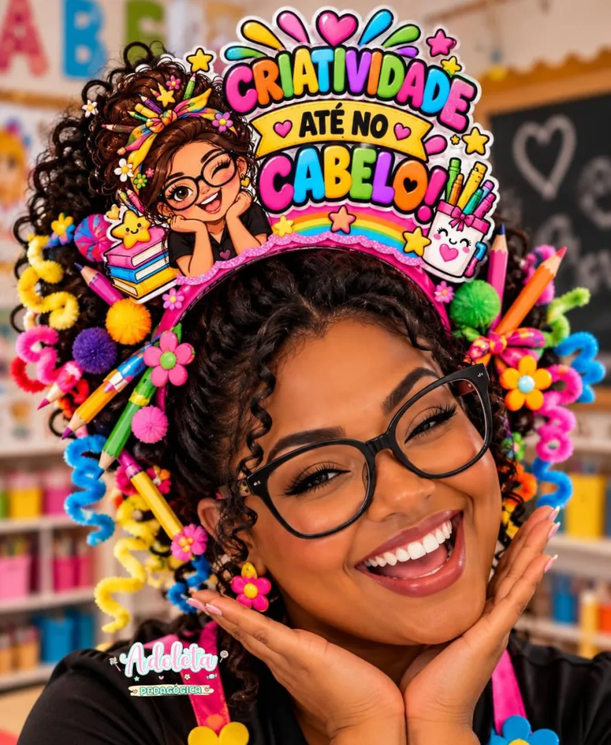 Kit Cabelo Maluco Professora Frases — imagem 4