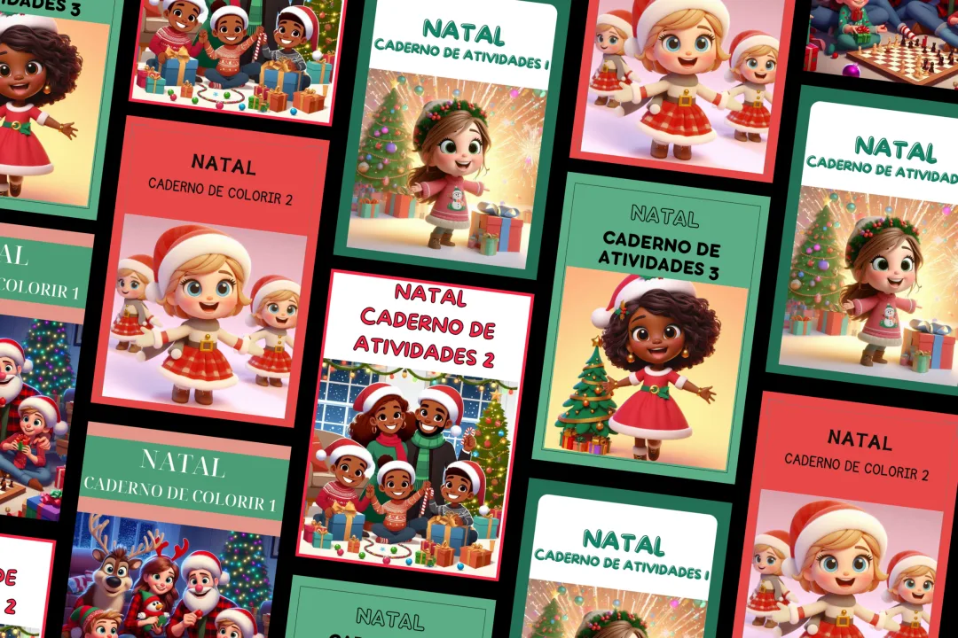 KIT CADERNOS DE ATIVIDADE E COLORIR NATALINO — imagem 2