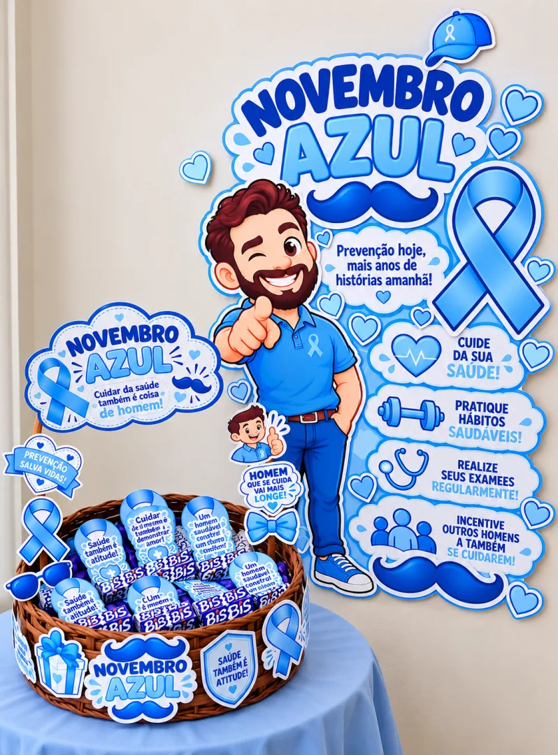 Kit Campanha Novembro Azul Saúde e Prevenção PDF - Educação infantil — imagem 2