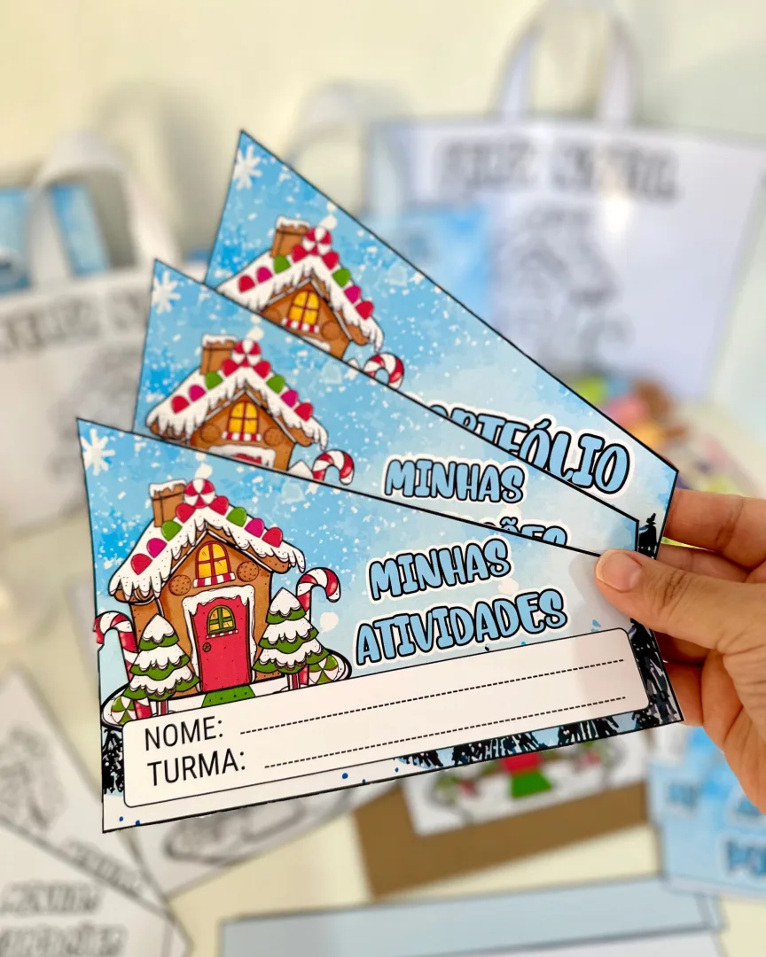 Kit Capas de Atividades Casinha de Natal — Envelopes e Sacolas em PDF — imagem 6