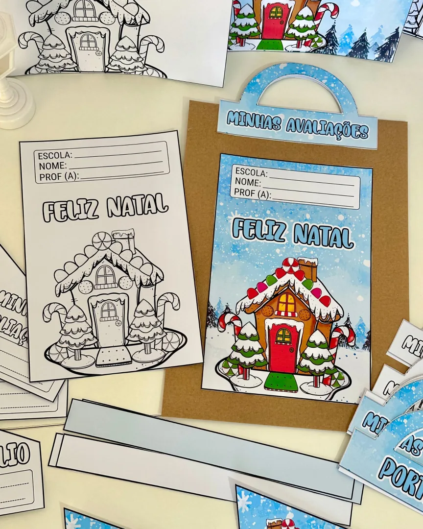 Kit Capas de Atividades Casinha de Natal — Envelopes e Sacolas em PDF — imagem 4