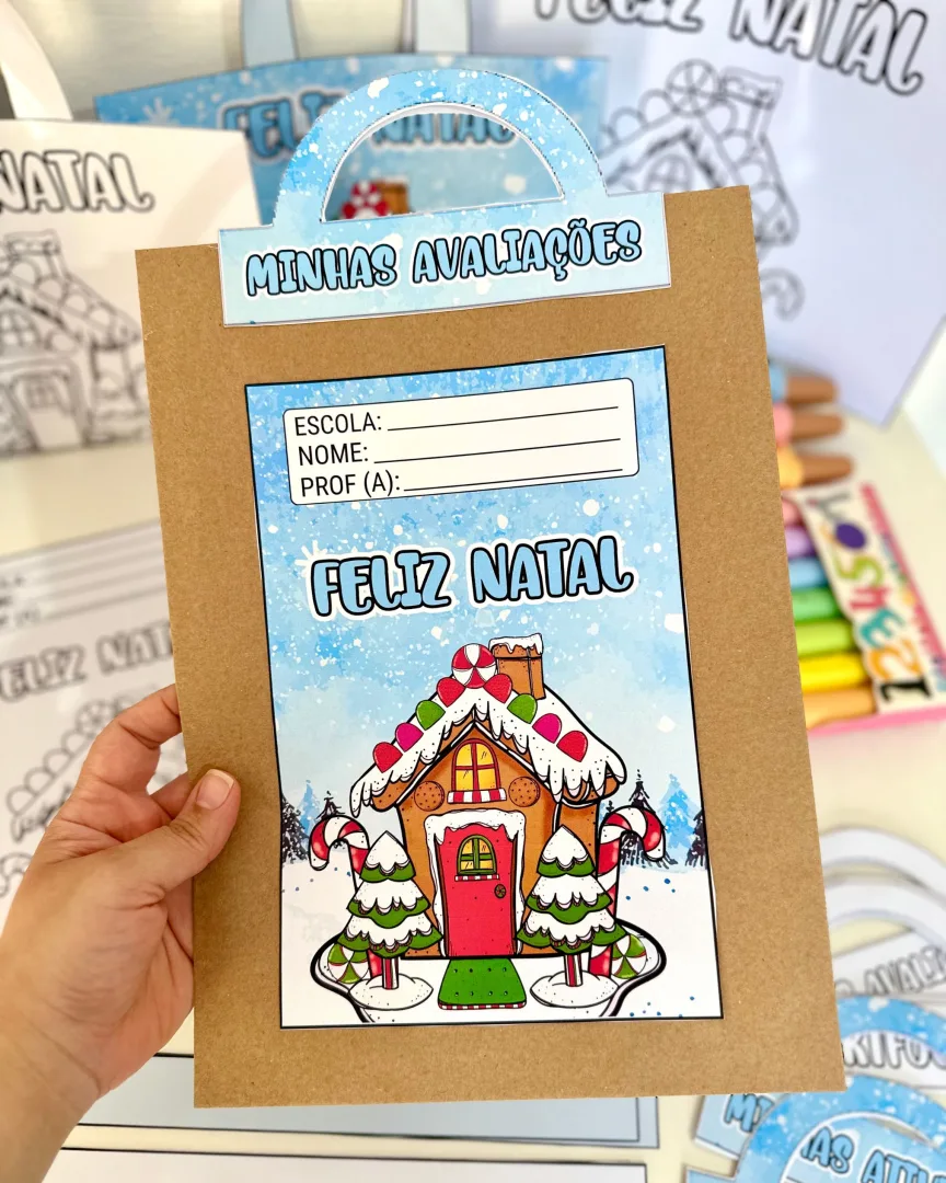 Kit Capas de Atividades Casinha de Natal — Envelopes e Sacolas em PDF — imagem 5
