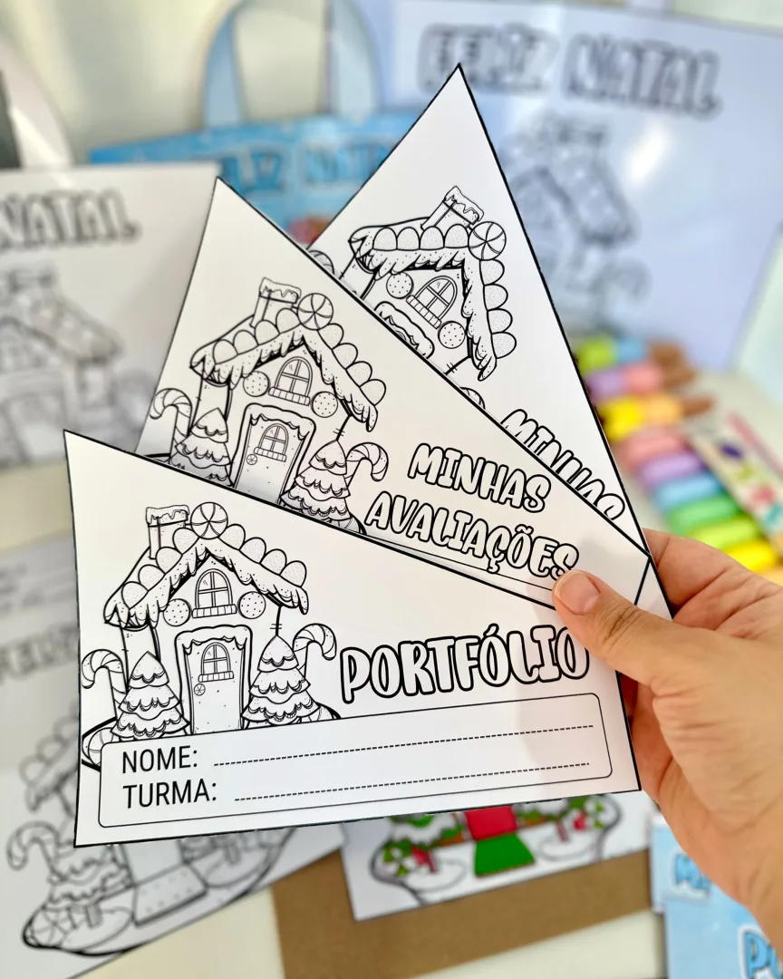 Kit Capas de Atividades Casinha de Natal — Envelopes e Sacolas em PDF — imagem 3