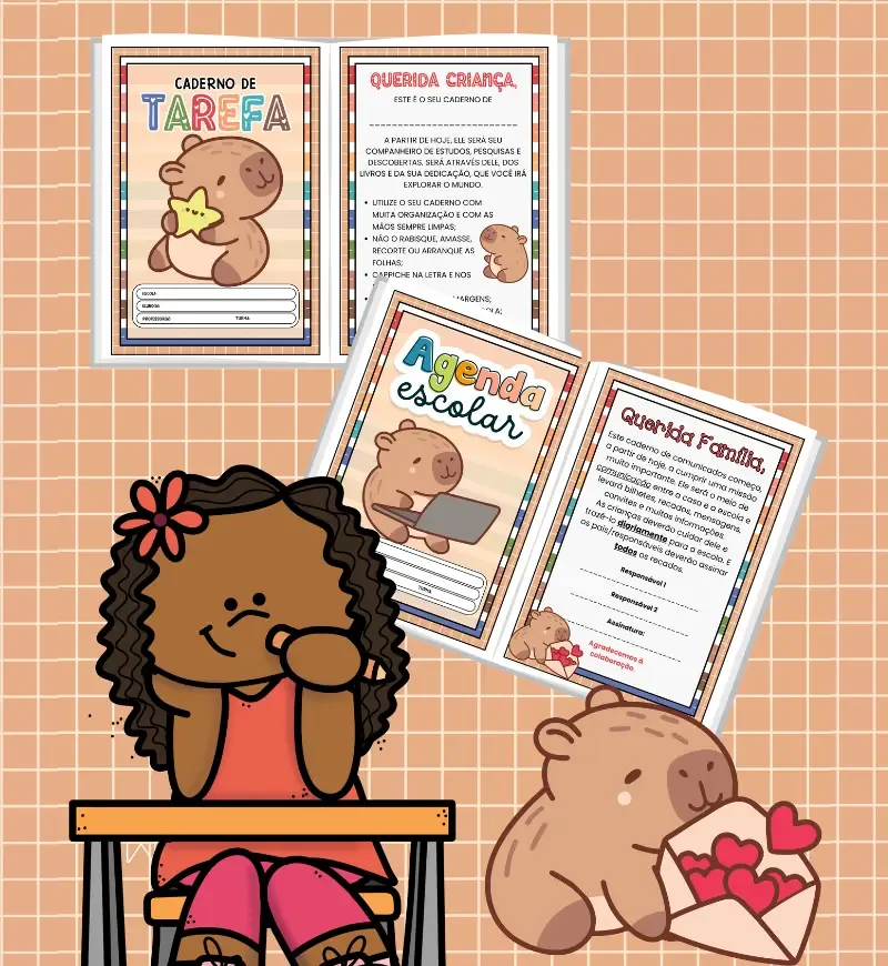 Kit Capas Para Caderno - Capivara — imagem 3