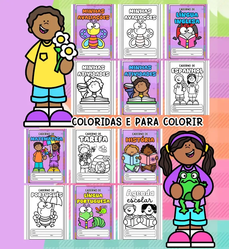 Kit Capas para Caderno - Jardim Encantado — imagem 2