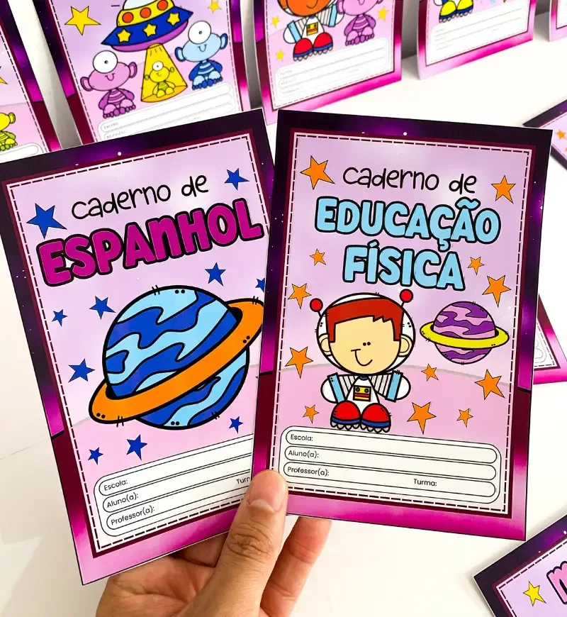 Kit Capas para Caderno - Viajando no Espaço — imagem 4