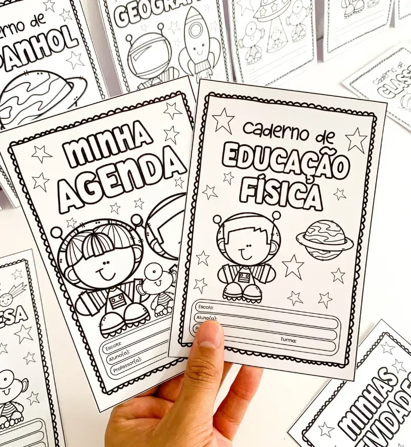 Kit Capas para Caderno - Viajando no Espaço — imagem 5