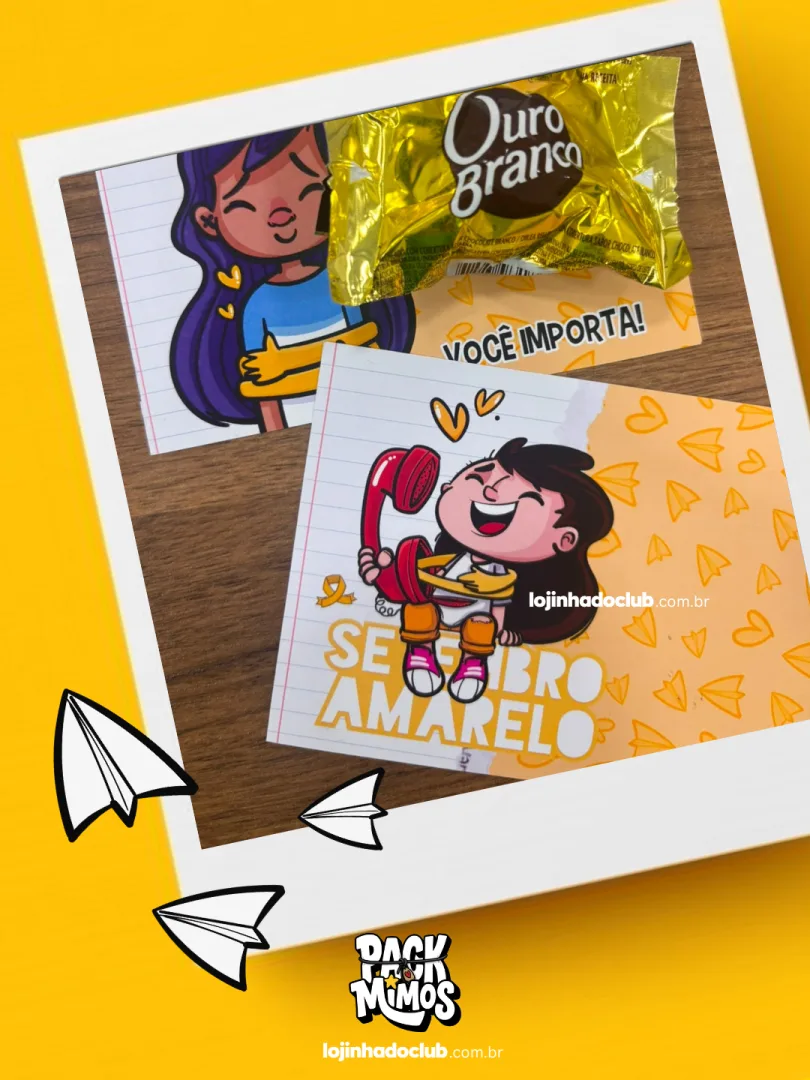 Kit Cards Setembro Amarelo - Lembrancinhas e Desenhos para Colorir - PDF — imagem 5
