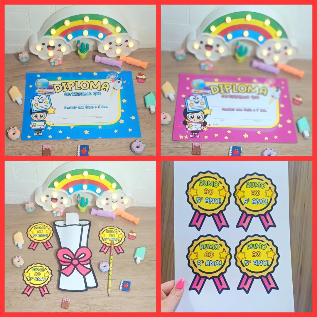 KIT CERTIFICADOS CONCLUSÃO ESCOLAR — imagem 2