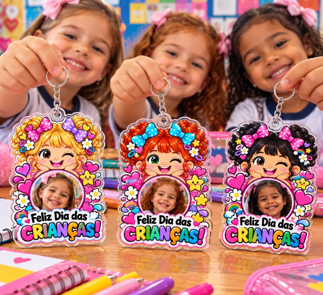 Kit Chaveirinhos Personalizados — Dia das Crianças Editável no Canva — imagem 3