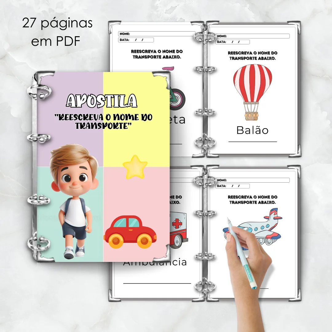 Kit com 10 apostilas de português e matemática Alfabetização e AEE adaptadas — imagem 4