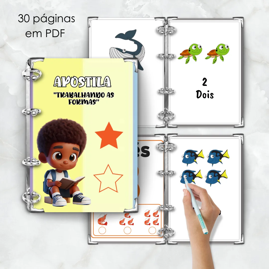 Kit com 10 apostilas de português e matemática Alfabetização e AEE adaptadas — imagem 3