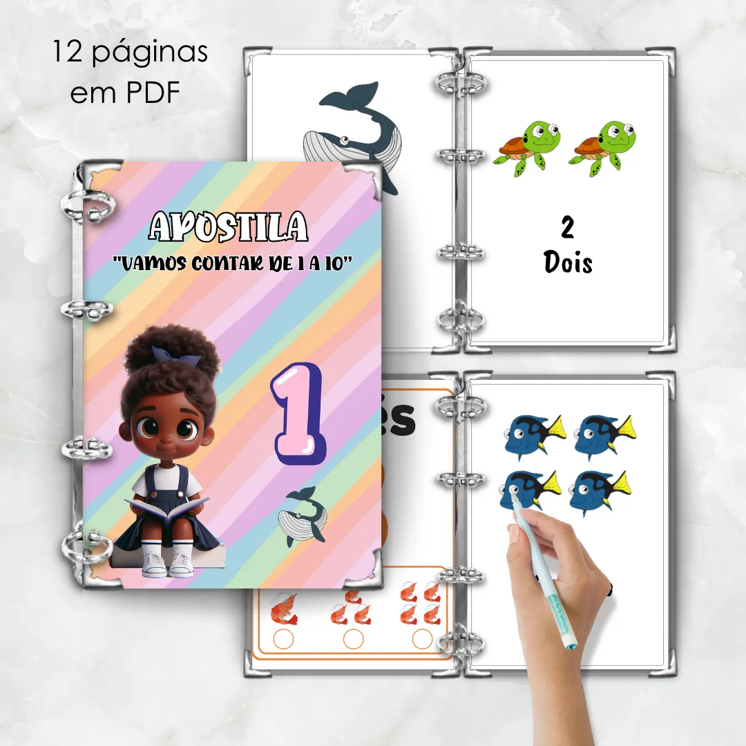 Kit com 10 apostilas de português e matemática Alfabetização e AEE adaptadas — imagem 2