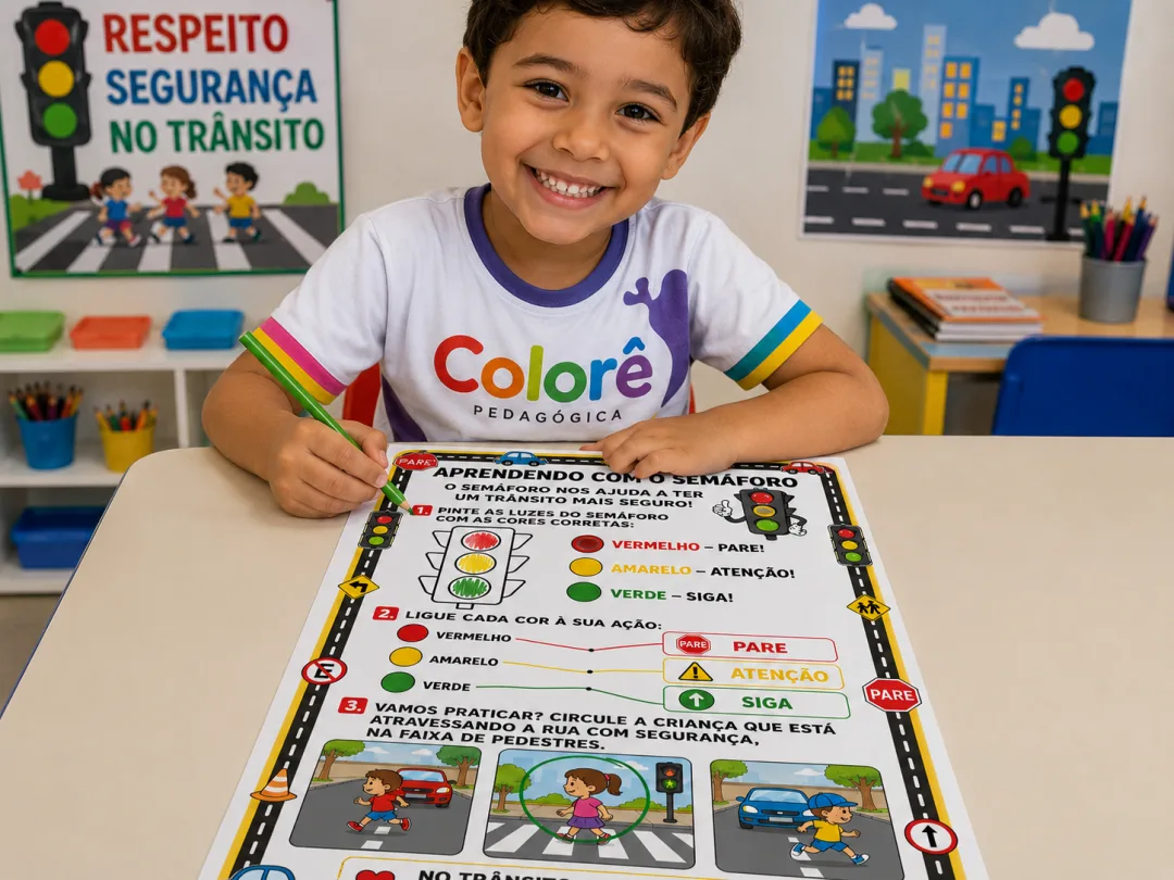 KIT COM 3 FOLHAS DE ATIVIDADES SEMANA DO TRÂNSITO.  — imagem 5