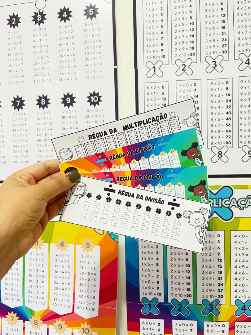 Kit Completo de Cartazes e Réguas de Multiplicação e Divisão! — imagem 5