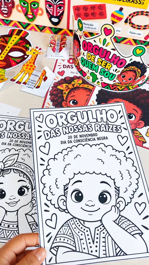 Kit Consciência Negra Continente Africano Painel - Educação infantil PDF — imagem 3