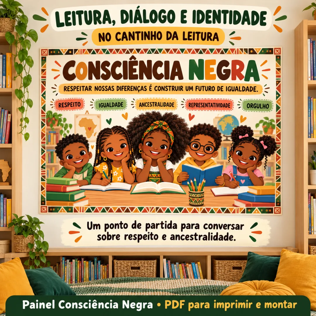 Kit Consciência Negra – Painel + Coroa PDF - Ed. Infantil e EFI — imagem 3