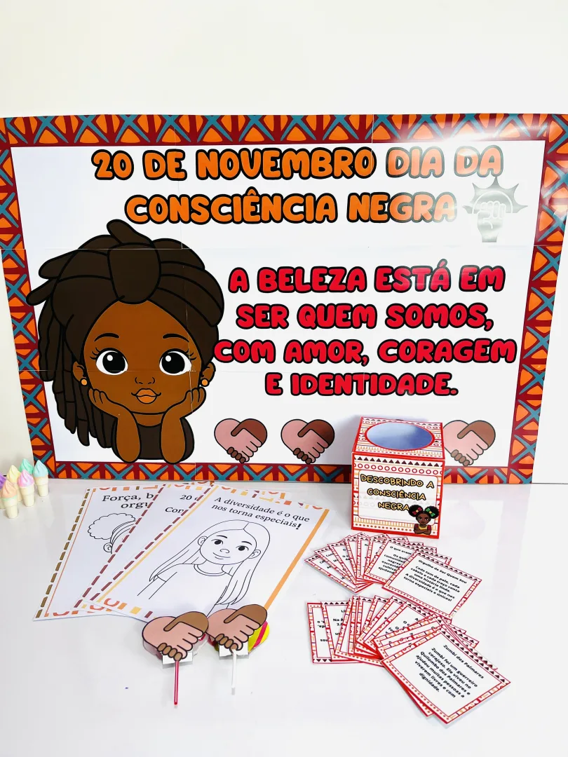  Kit Consciência Negra para Imprimir – Cartaz, Atividades e Lembrancinhas Escolares — imagem 6