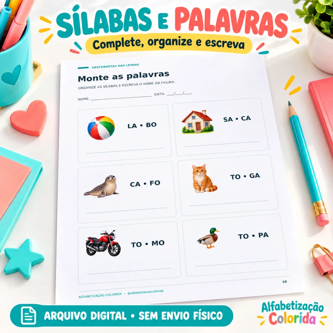 Kit de Alfabetização em PDF com 25 Páginas — imagem 6