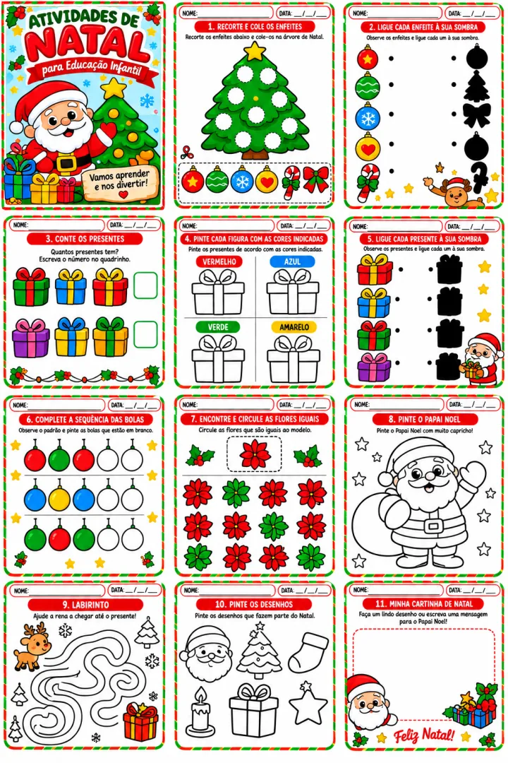 Kit de Atividades de Natal para Educação Infantil em PDF — imagem 2