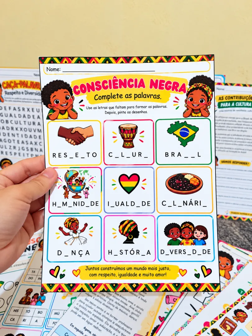 Kit de Atividades em Pdf – Consciência Negra 1º ao 5º ano — imagem 4
