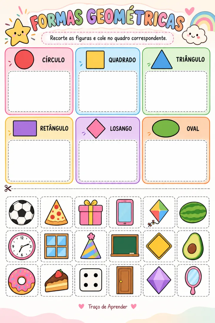 Kit de Atividades para Educação Infantil, Vogais, Números e Formas Geométricas PDF — imagem 3