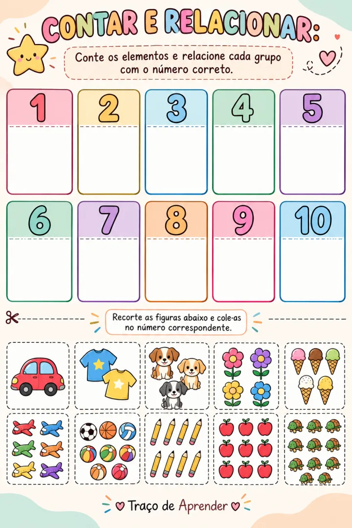 Kit de Atividades para Educação Infantil, Vogais, Números e Formas Geométricas PDF — imagem 4