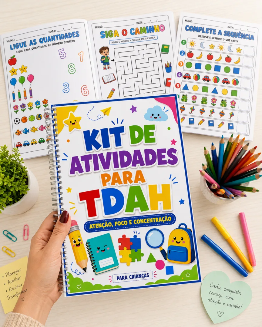  KIT DE ATIVIDADES PARA TDAH — ATENÇÃO, FOCO E CONCENTRAÇÃO — imagem 4
