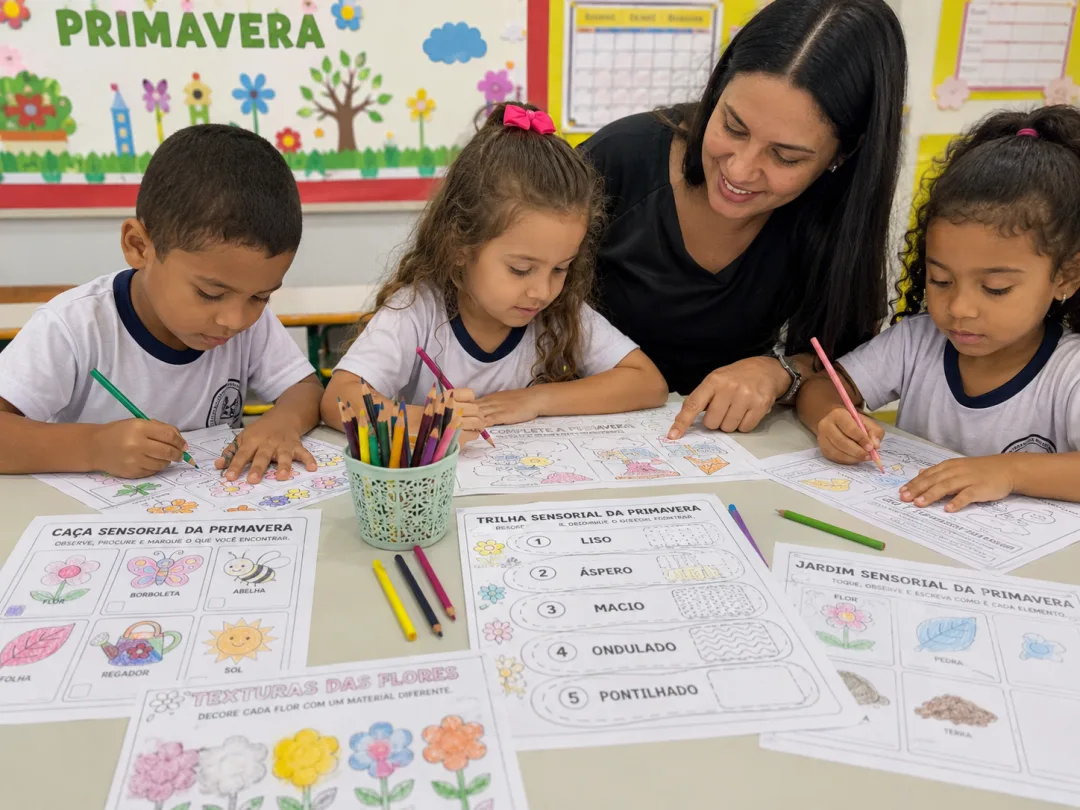 Kit de Atividades Sensoriais para 1º Ano– Primavera em PDF — imagem 2