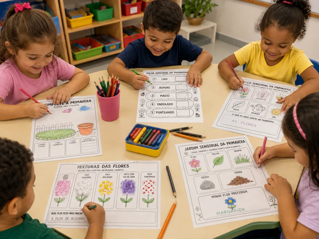 Kit de Atividades Sensoriais para 1º Ano– Primavera em PDF — imagem 5