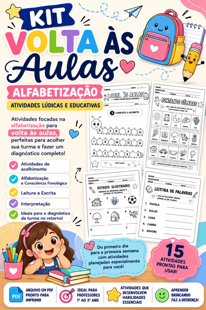 Kit de Atividades Volta ás Aulas - Alfabetização — imagem 4