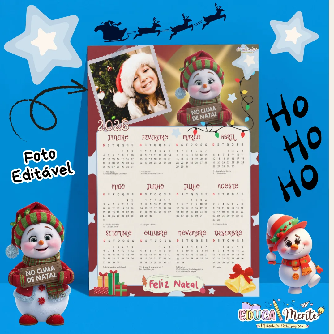 ⭐ KIT DE CALENDÁRIOS 2026 EDITÁVEL ⭐ — imagem 3