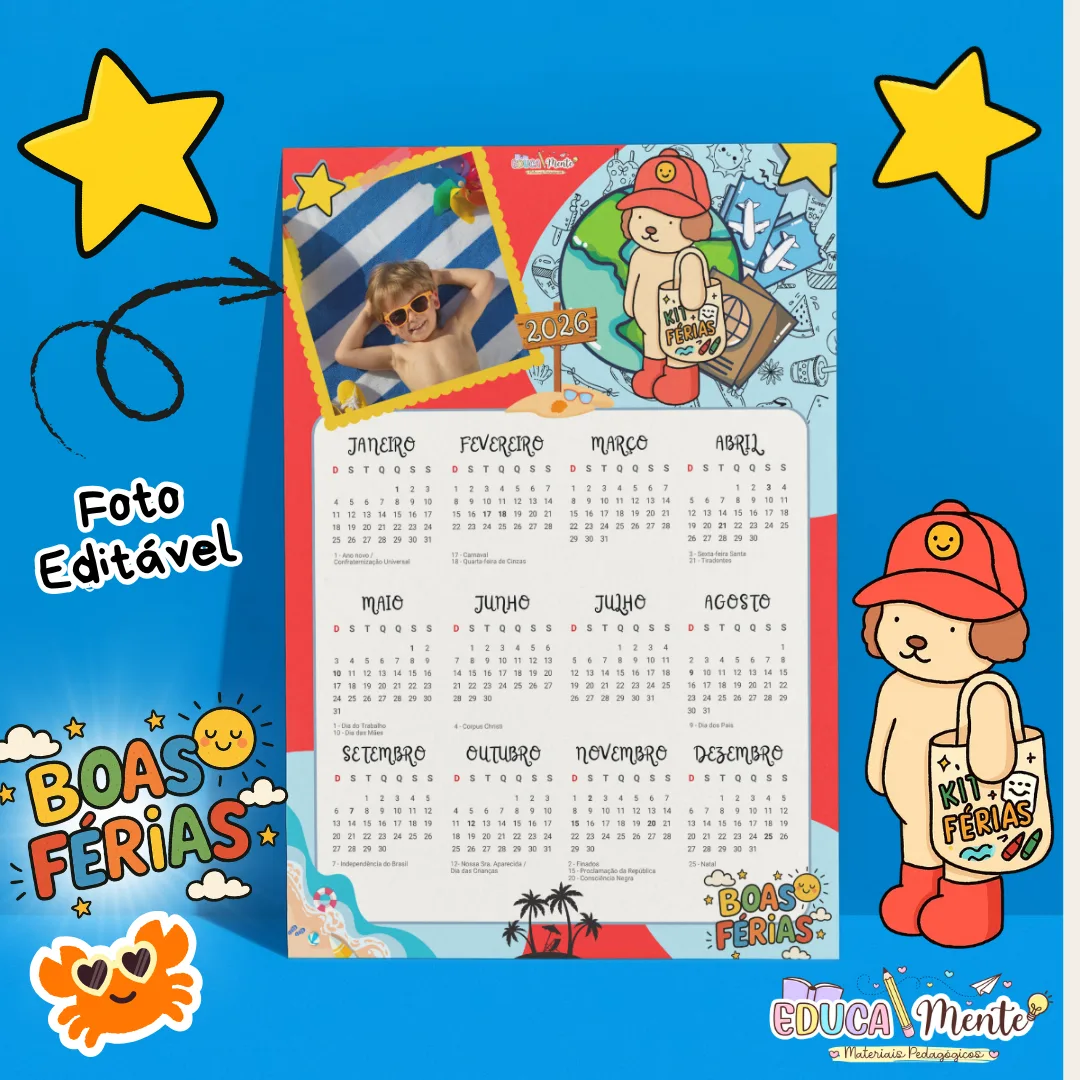 ⭐ KIT DE CALENDÁRIOS 2026 EDITÁVEL ⭐ — imagem 4