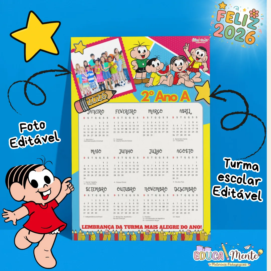⭐ KIT DE CALENDÁRIOS 2026 EDITÁVEL ⭐ — imagem 7