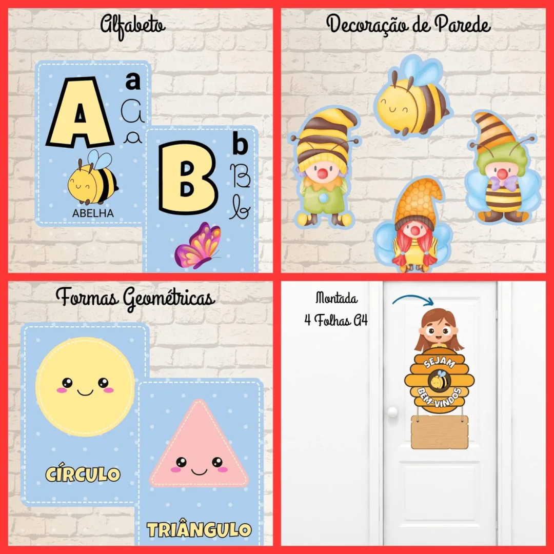 KIT DECORAÇÃO SALA DE AULA: ABELHINHA — imagem 3