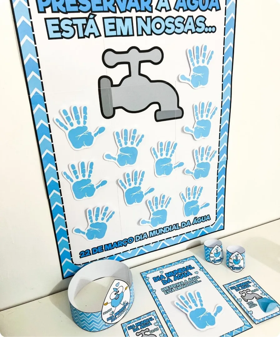 KIT DIA DA ÁGUA PRONTO PARA IMPRIMIR — imagem 2